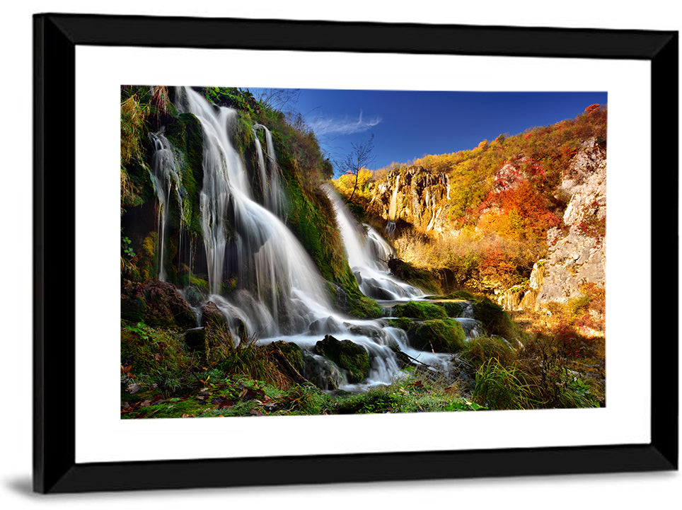 Plitvice Lakes Waterfall Wall Art