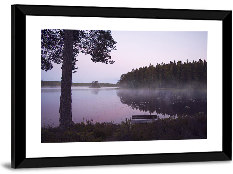 Misty Lake Wall Art