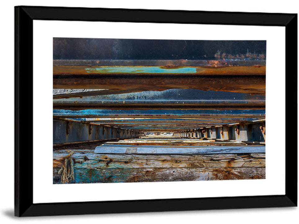 Boat Dock Bottom Abstract Wall Art