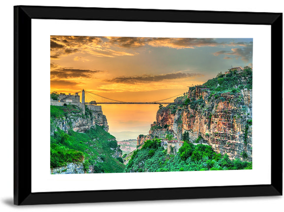 Sidi M'cid Bridge Over Constantine Canyon Wall Art