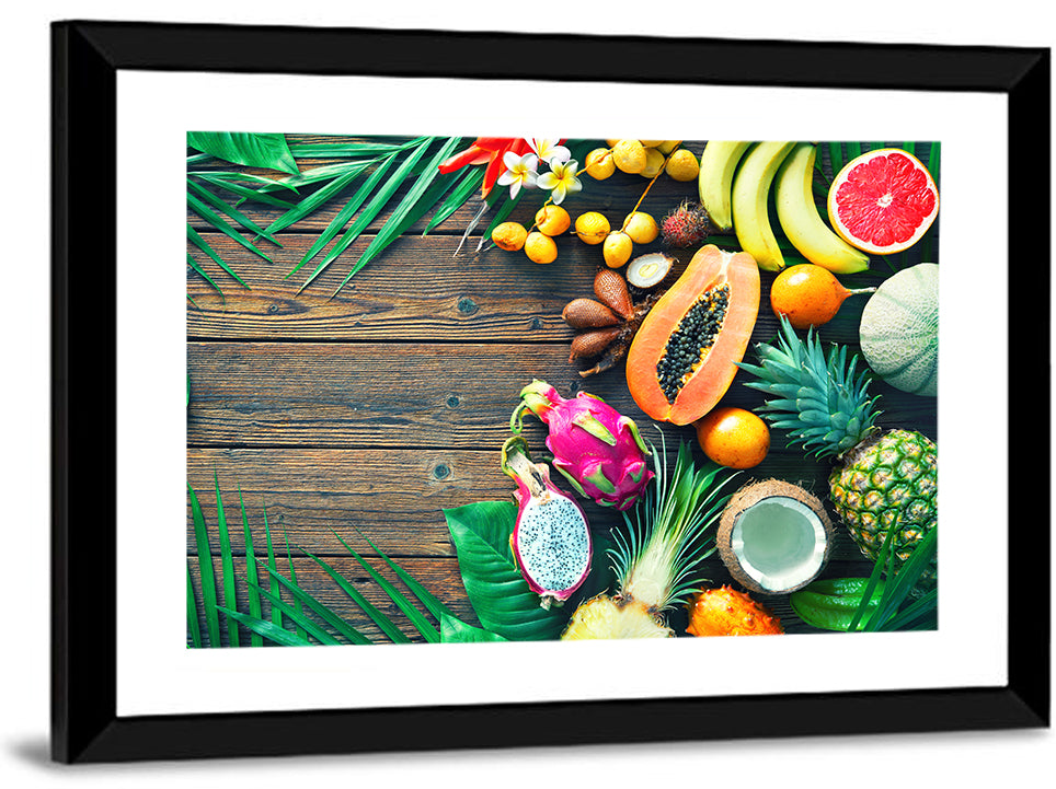 Tropical Fruit Still Life Wall Art