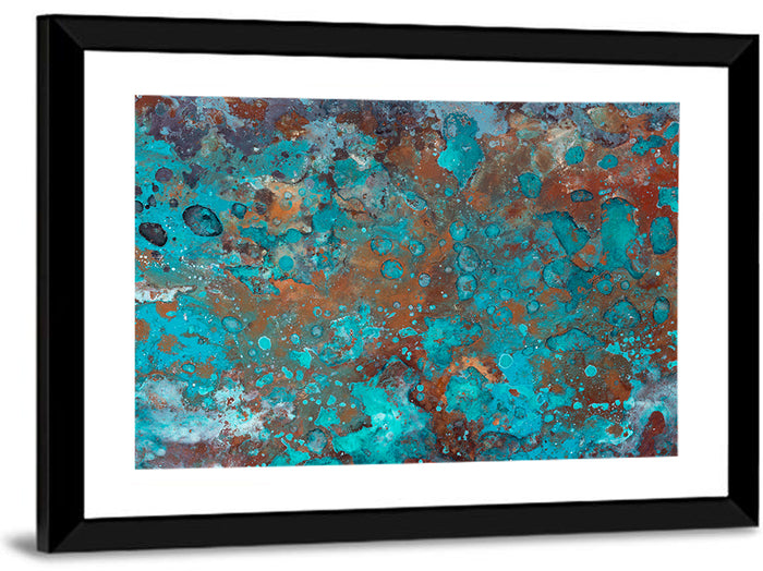 Oxidized Metal Abstract Texture Wall Art as a framed print