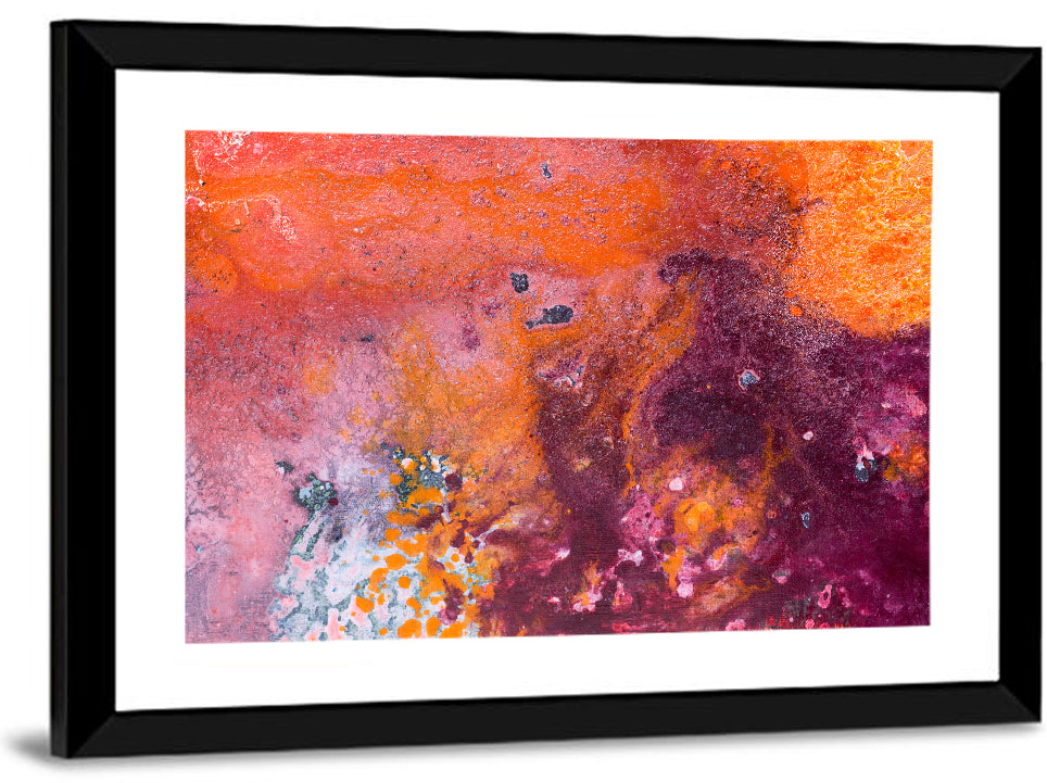 Magenta Orange Color Flow Wall Art