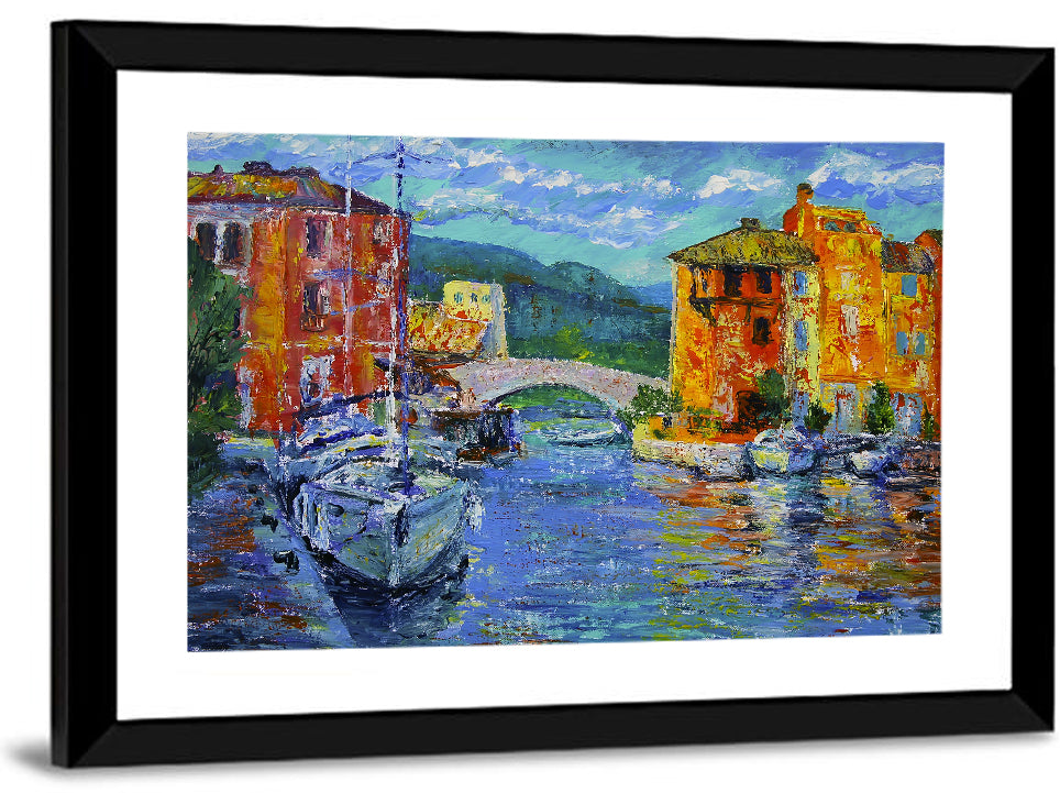 Port Grimaud Canal Scene Wall Art