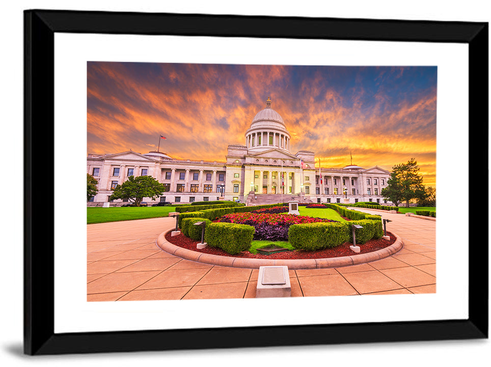 Arkansas State Capitol at Sunset Wall Art