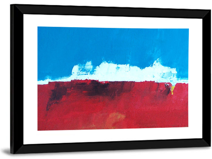 Ocean Horizon Abstract Wall Art as a framed print