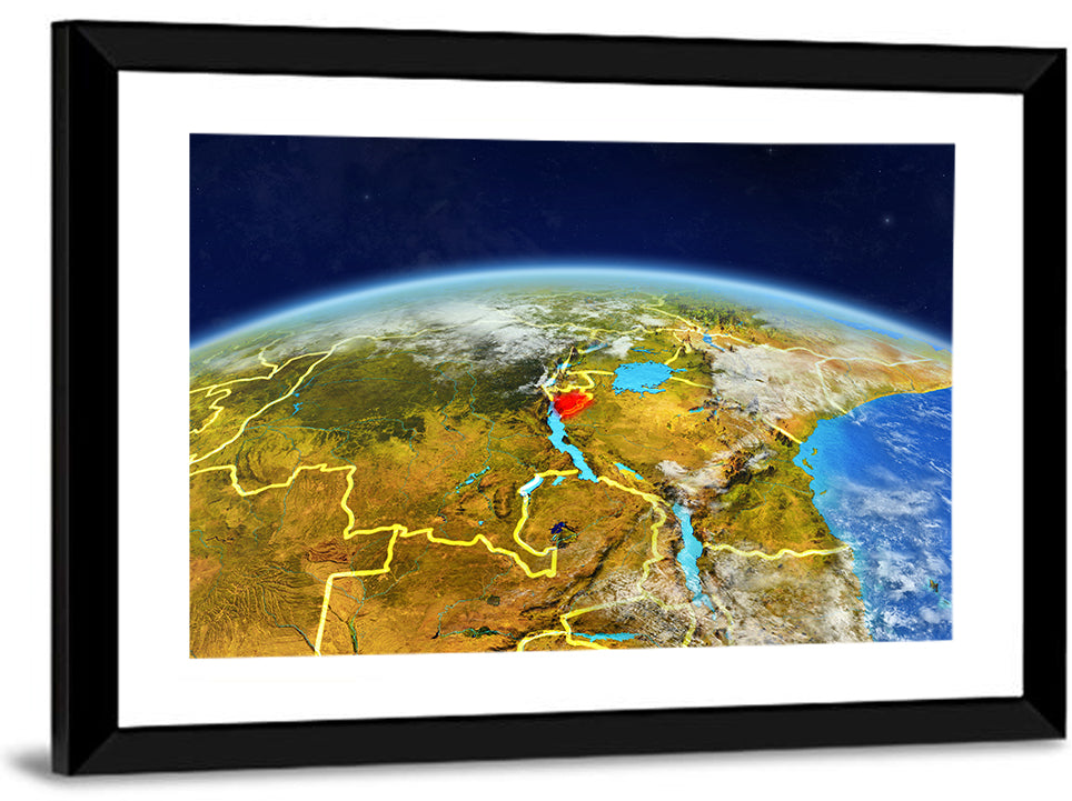 East Africa Great Lakes from Space Wall Art