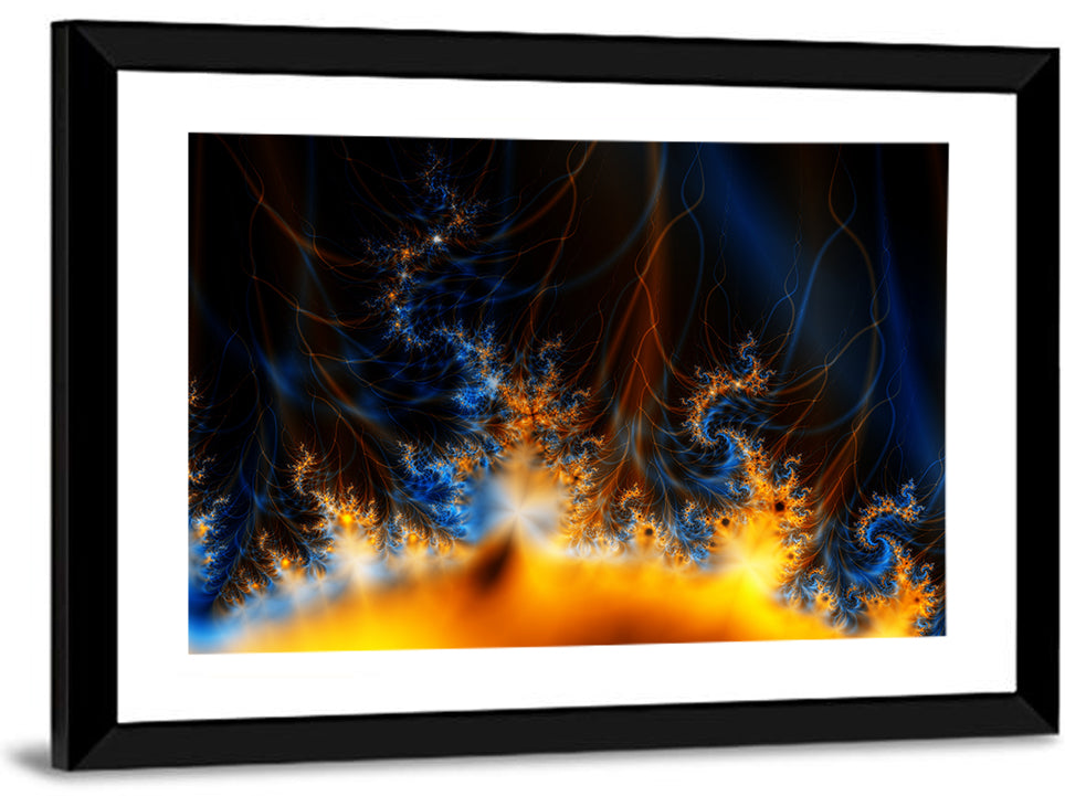 Solar Flames Abstract Wall Art