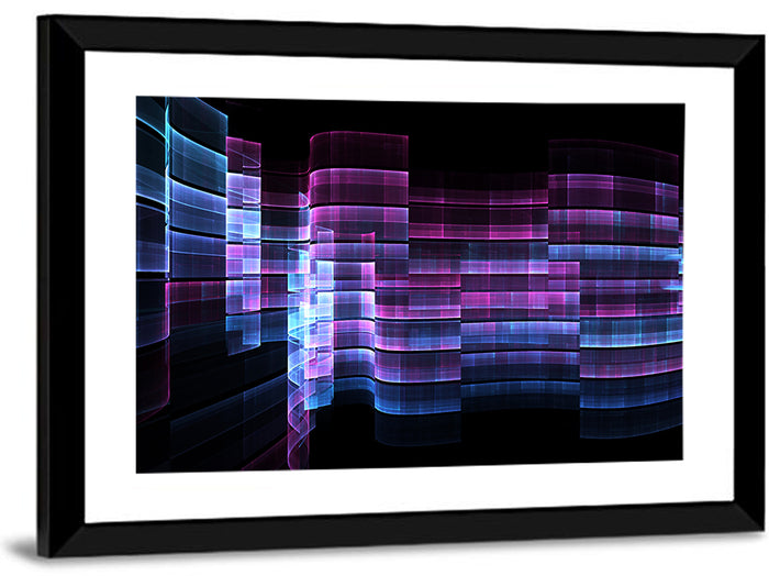 Business Hub Curved Panels Wall Art as a framed print