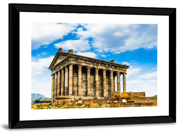Temple of Garni Vintage Landscape Wall Art as a framed print