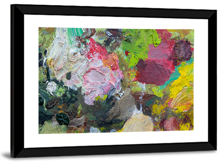 Hand Drawn Abstract Palette Wall Art as a framed print