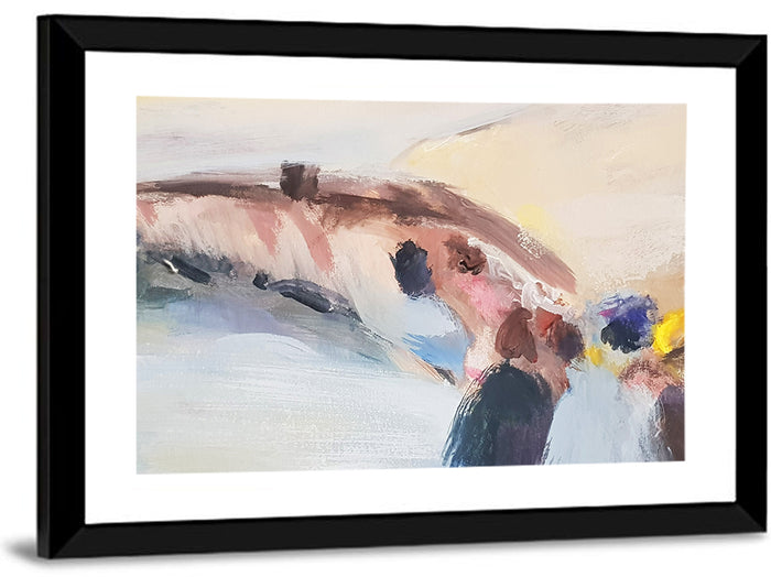 Abstract Mountain Waterfall Wall Art as a framed print