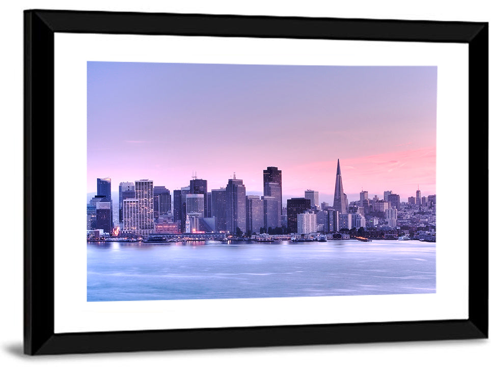 San Francisco Skyline at Lavender Dusk Wall Art