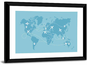 World Air Travel Concept Wall Art