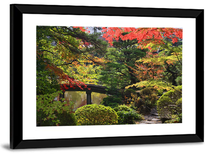 Rinoji Temple Autumn Garden Wall Art as a framed print