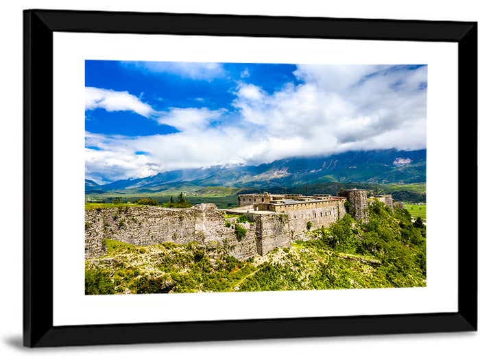 Gjirokastër Fortress Over Drino Valley Wall Art as a framed print