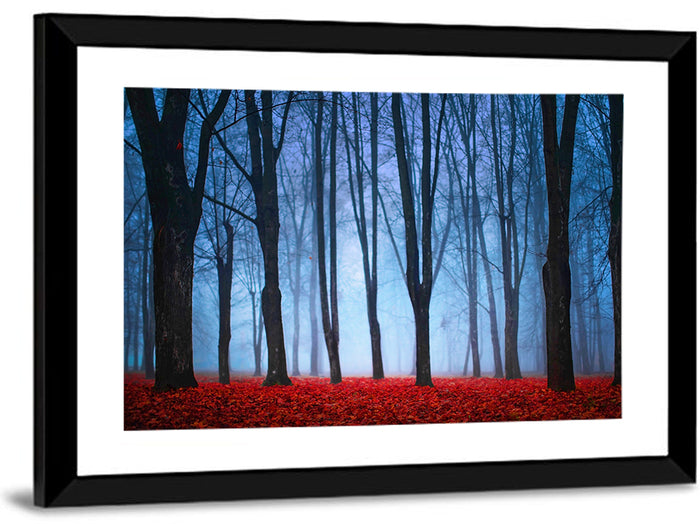Mystical Autumn Forest Wall Art as a framed print