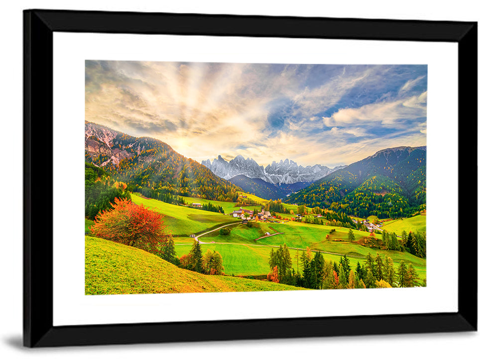 Santa Magdalena Valley at Golden Hour Wall Art