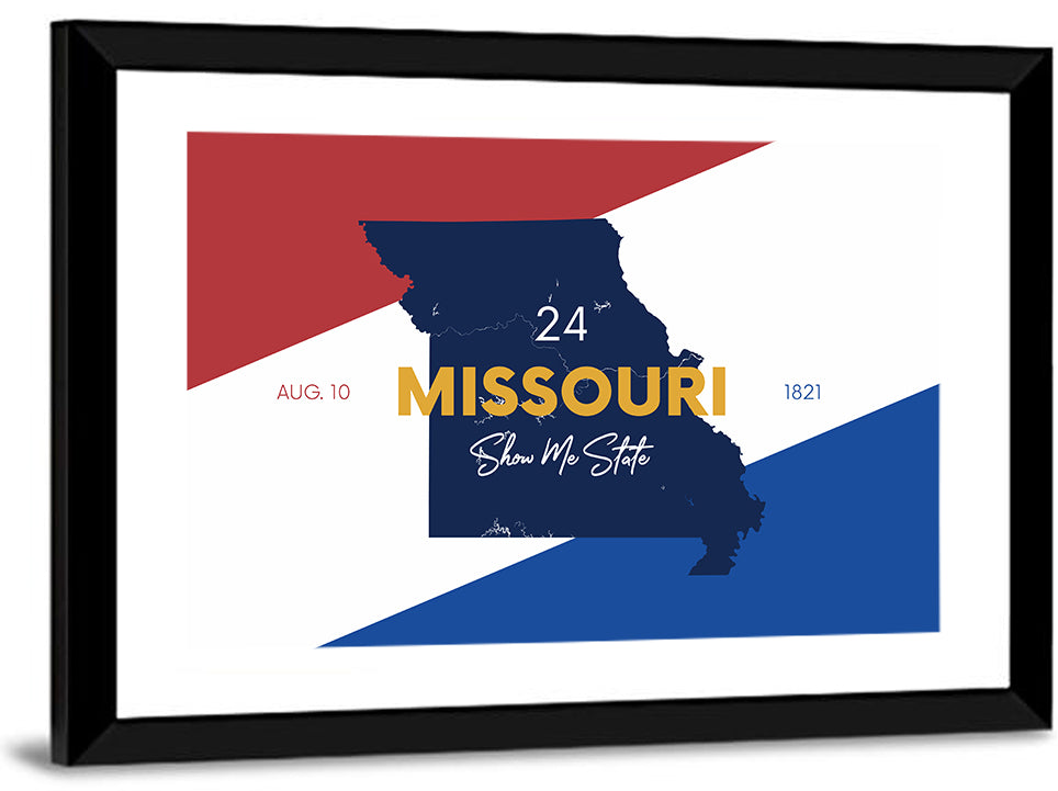 Missouri Map, Show Me State Wall Art