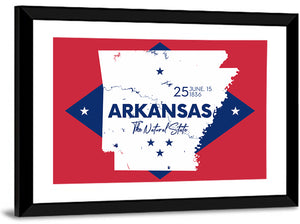 Arkansas State Map Wall Art