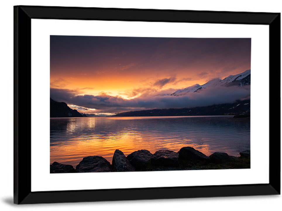 Lake Brienz Sunset Wall Art