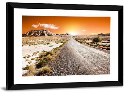 Infinite Desert Road Wall Art