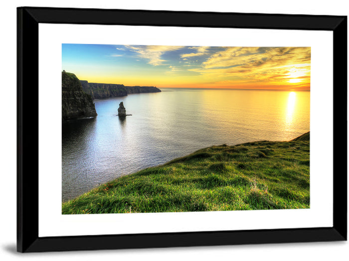 Cliffs of Moher at Sunset Wall Art as a framed print