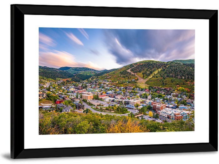 Park City Mountain View Wall Art as a framed print