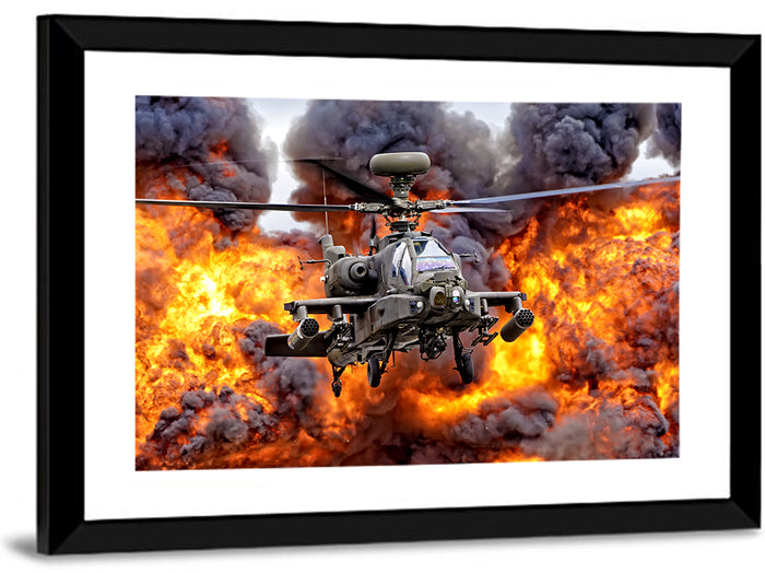 Agustawestland Apache Ah1 Helicopter Wall Art as a framed print
