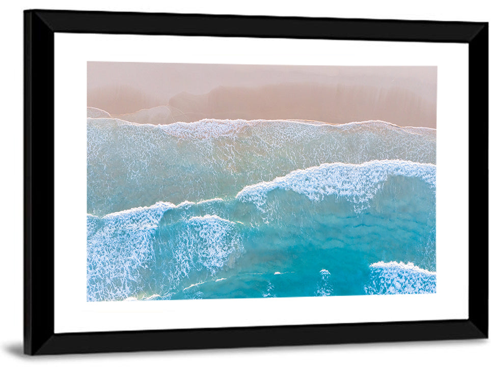 Turquoise Shoreline Aerial View Wall Art