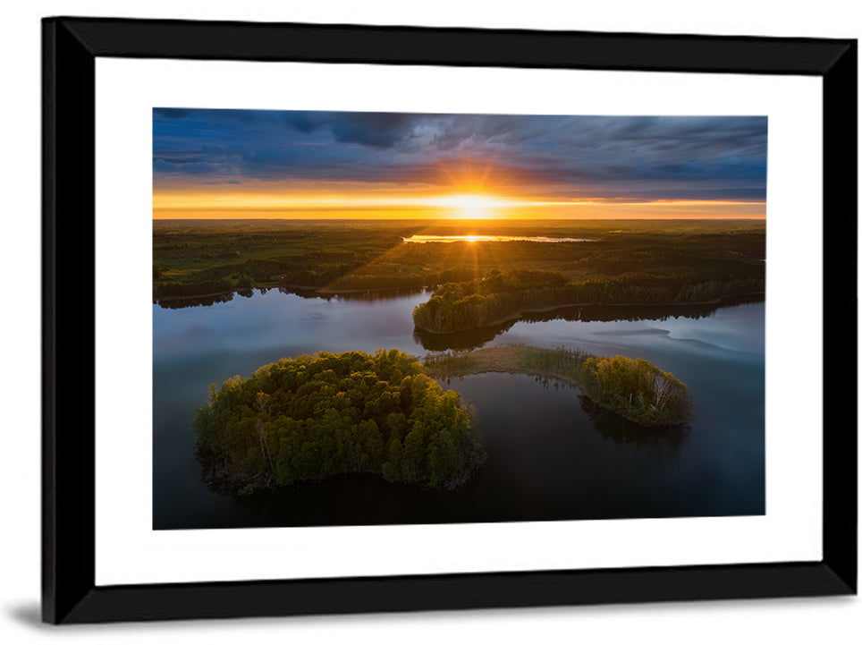 Sunset Over Gromskie Lake Wall Art