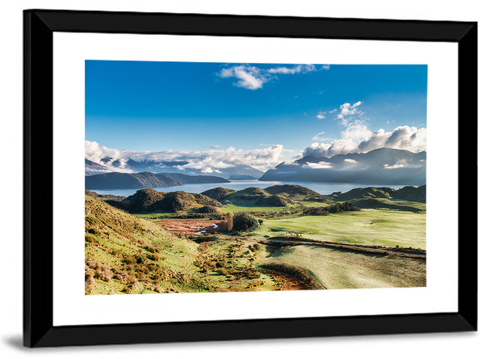 Lake Wanaka and Roys Peak Wall Art as a framed print