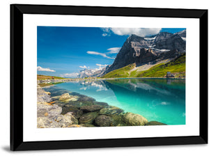 Eiger Mountain From Fallbodensee Lake Wall Art