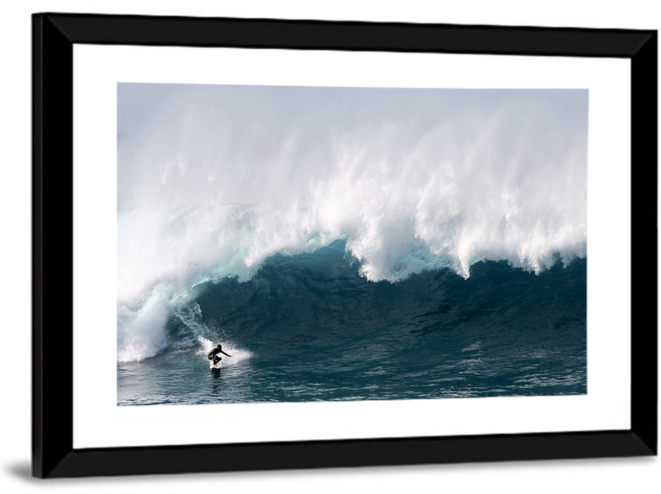 Surfer Beneath Breaking Wave Wall Art