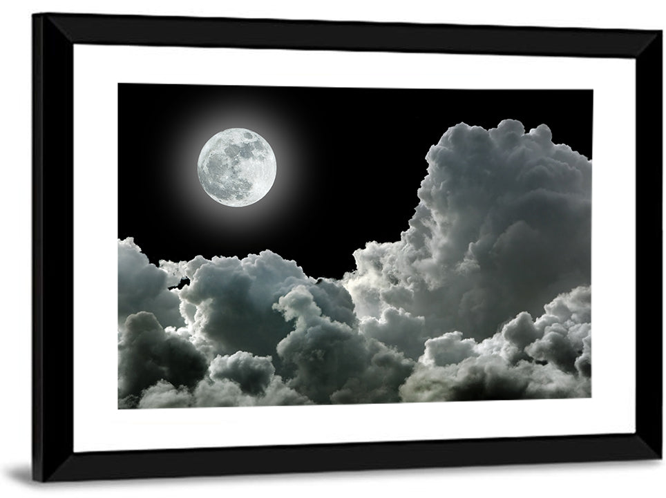 Cloudy Moon Light Wall Art