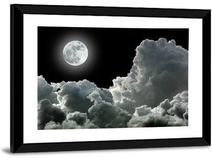 Cloudy Moon Light Wall Art