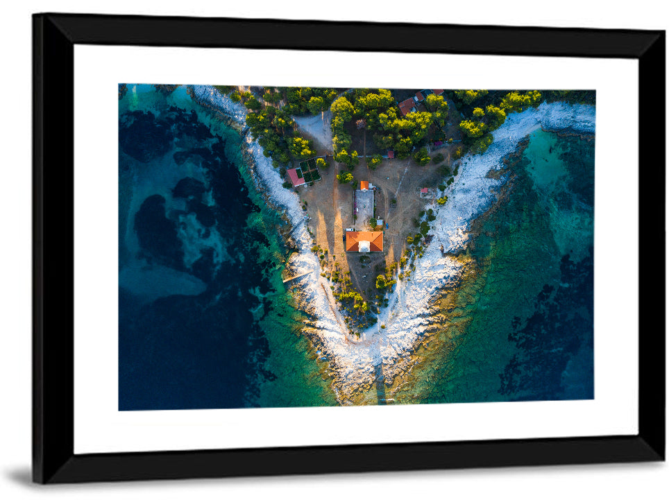 Veli Rat Aerial Lighthouse View Wall Art