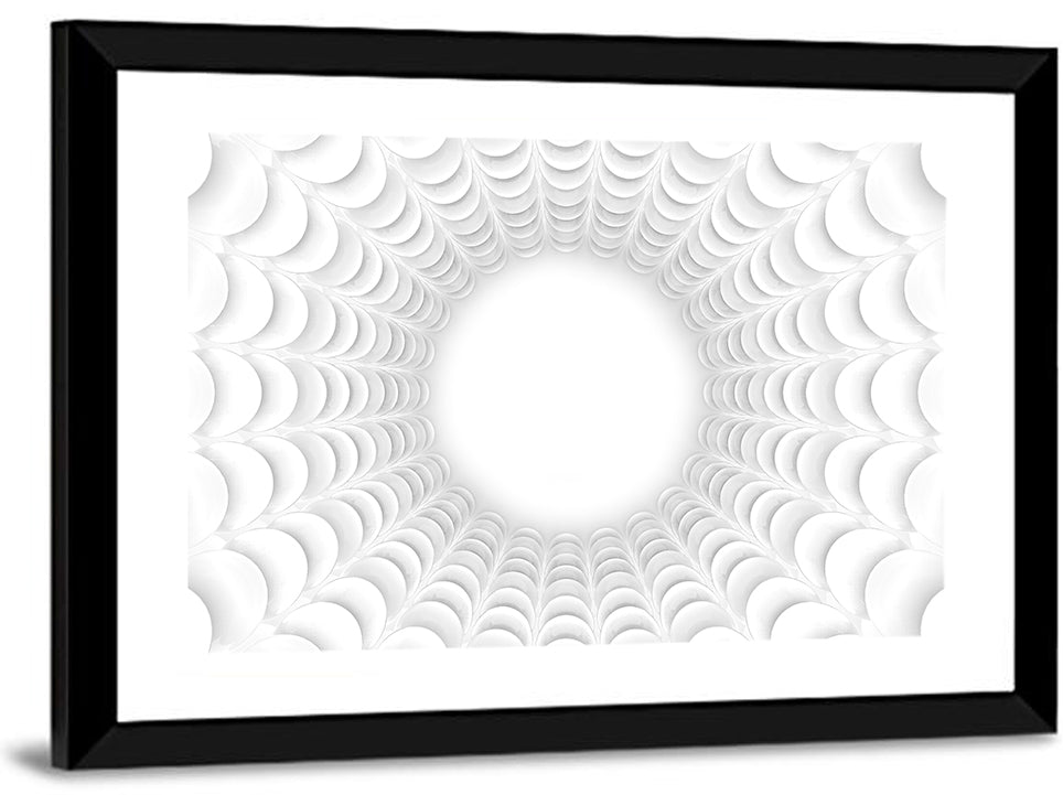 White Bubble Sphere Tunnel Wall Art