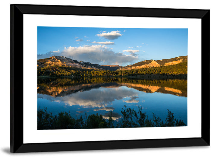 Bryce Canyon Lake Reflection Wall Art as a framed print