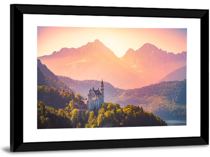 Neuschwanstein Castle Wall Art as a framed print
