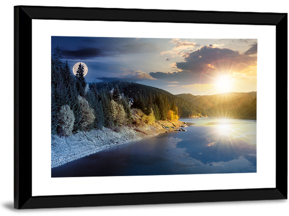 Autumn Mountain Lake Wall Art