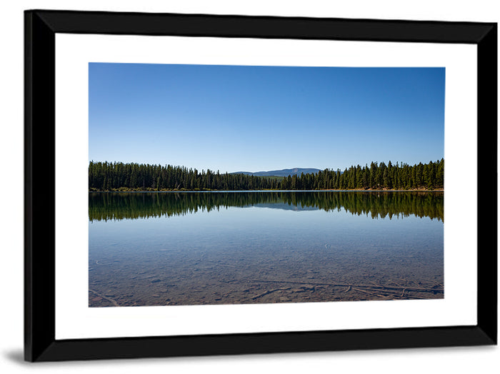 Holland Lake Reflection Wall Art as a framed print