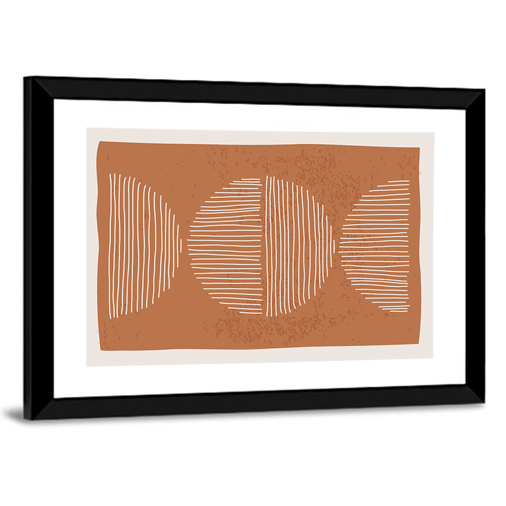 Terracotta Timelapse Circles Wall Art