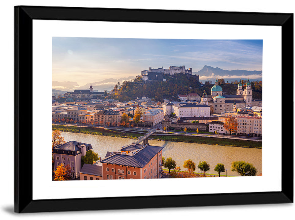 Salzburg Skyline at Golden Hour Wall Art