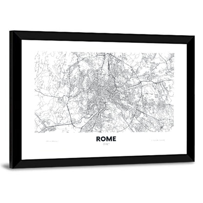 Rome City Map Wall Art