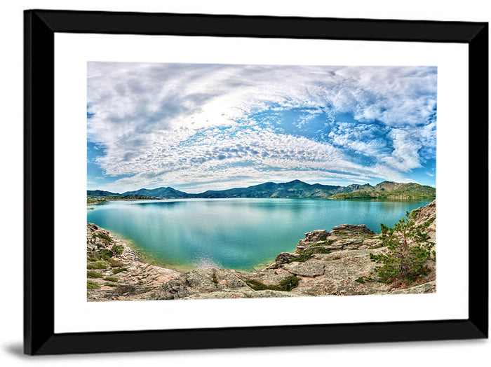 Lake Kivu Shoreline Wall Art as a framed print