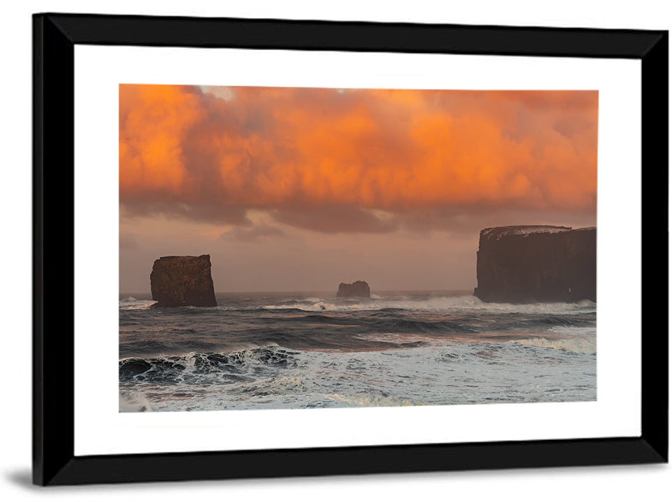 Dyrholaey Sunrise Seascape Wall Art