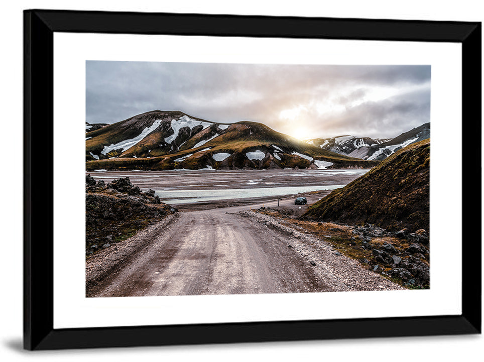 Gravel Road at Landmannalaugar Wall Art