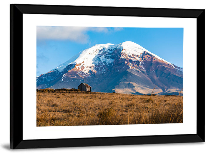 Chimborazo Rustic Mountain Landscape Wall Art as a framed print