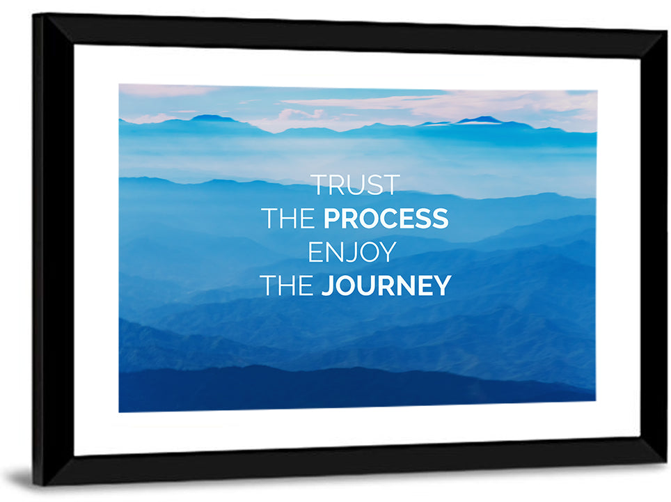Trust the Process Mountain Layers Wall Art